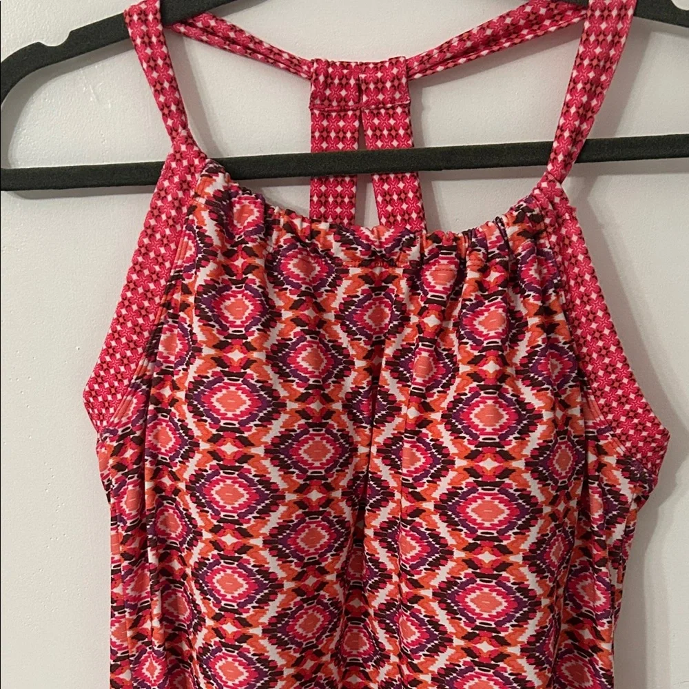 Prana Dress Women’s XL Pink Quin Geometric Mini Stretch Outdoor - Picture 2 of 15